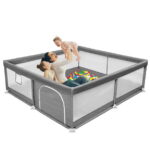 Babyeap Baby Playpen Large Play Yard Fence for Toddlers, 71"x50" Black