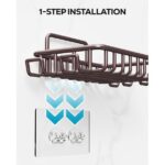 Bar Soap Holder for Shower Wall with Hooks, Stainless Steel Adhesive Soap Dish for Bathroom