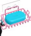 Bar Soap Holder for Shower Wall with Hooks, Stainless Steel Adhesive Soap Dish for Bathroom