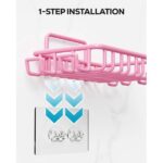 Bar Soap Holder for Shower Wall with Hooks, Stainless Steel Adhesive Soap Dish for Bathroom