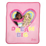 Barbie Toddler Bedding, 5Pc Set, Comforter, Sheet, Pillowcase, Throw, Pillow