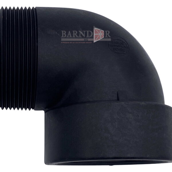 Barndoor Ag Banjo SL300-90 Polypropylene Pipe Fitting, 90 Degree Street Elbow, Schedule 80, 3" NPT Female x NPT Male