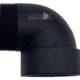 Barndoor Ag Banjo SL300-90 Polypropylene Pipe Fitting, 90 Degree Street Elbow, Schedule 80, 3" NPT Female x NPT Male