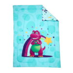 Barney Toddler Bedding, 5Pc Set, Comforter, Sheet, Pillowcase, Throw, Pillow
