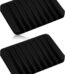 Bathroom Self Draining Soap Dish, Silicone Soap Holder for Bar Soap, Pack of 2