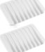 Bathroom Self Draining Soap Dish, Silicone Soap Holder for Bar Soap, Pack of 2