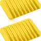 Bathroom Self Draining Soap Dish, Silicone Soap Holder for Bar Soap, Pack of 2