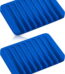 Bathroom Self Draining Soap Dish, Silicone Soap Holder for Bar Soap, Pack of 2