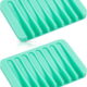 Bathroom Self Draining Soap Dish, Silicone Soap Holder for Bar Soap, Pack of 2