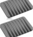 Bathroom Self Draining Soap Dish, Silicone Soap Holder for Bar Soap, Pack of 2