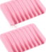 Bathroom Self Draining Soap Dish, Silicone Soap Holder for Bar Soap, Pack of 2
