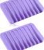 Bathroom Self Draining Soap Dish, Silicone Soap Holder for Bar Soap, Pack of 2