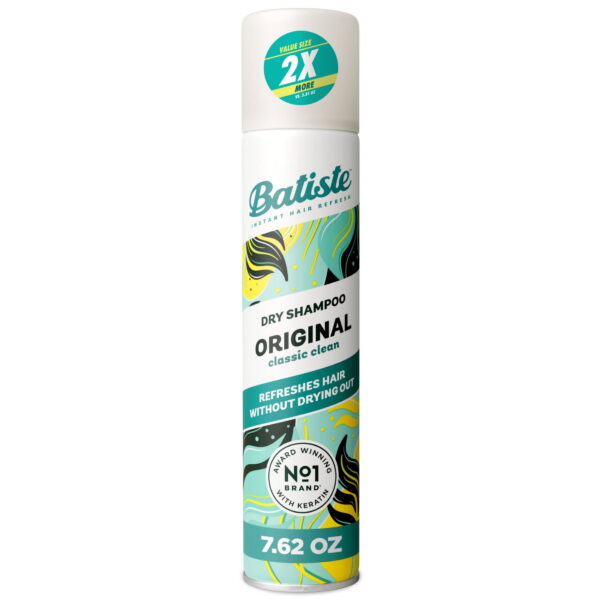 Batiste Dry Shampoo, Original Fragrance Classic Clean, Absorbs Oil for Added Texture & Body, 7.62 oz