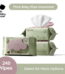Bc Babycare Sensitive Baby Wipes Unscented, XL Extra Thick,Hypoallergenic,99% Water,240 Wipes,3 Refill Packs