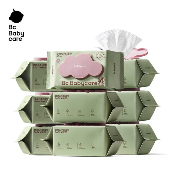 Bc Babycare Sensitive Baby Wipes Unscented, XL Extra Thick,Hypoallergenic,99% Water,720 Wipes,9 Refill Packs