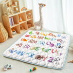 Beavtaens Baby Play Mat for Floor, Fits 43x43 Playpen, Non-Slip, Soft for Infants, 0-4 Years (Animal)