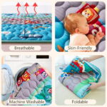 Beavtaens Baby Play Mat for Floor, Fits 50x50 Playpen, Non-Slip, Soft for Infants, 0-4 Years (Vehicles)