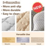 Beavtaens Baby Play Mat for Floor, Fits 71x59 Playpen, Non-Slip, Soft for Infants, 0-4 Years (Gray)