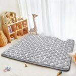 Beavtaens Baby Play Mat for Floor, Fits 71x59 Playpen, Non-Slip, Soft for Infants, 0-4 Years (Gray)
