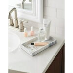 Better Homes & Gardens Faux Marble Vanity Tray, White
