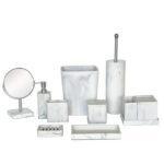 Better Homes & Gardens Faux Marble Vanity Tray, White