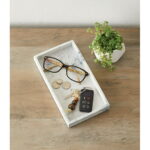 Better Homes & Gardens Faux Marble Vanity Tray, White