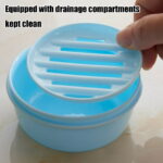 Bfogop Plastic Soap Container, Soap Bar Holder Travel Case Portable Round Soap Dishes with Lid Leak-Proof Soap Box for Bar Soap Box Holder Soap Container for Home, Gym, Camping