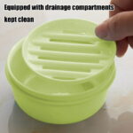 Bfogop Plastic Soap Container, Soap Bar Holder Travel Case Portable Round Soap Dishes with Lid Leak-Proof Soap Box for Bar Soap Box Holder Soap Container for Home, Gym, Camping
