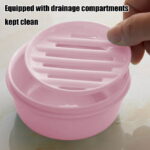 Bfogop Plastic Soap Container, Soap Bar Holder Travel Case Portable Round Soap Dishes with Lid Leak-Proof Soap Box for Bar Soap Box Holder Soap Container for Home, Gym, Camping