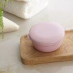 Bfogop Plastic Soap Container, Soap Bar Holder Travel Case Portable Round Soap Dishes with Lid Leak-Proof Soap Box for Bar Soap Box Holder Soap Container for Home, Gym, Camping