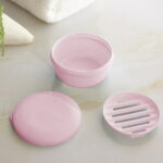 Bfogop Plastic Soap Container, Soap Bar Holder Travel Case Portable Round Soap Dishes with Lid Leak-Proof Soap Box for Bar Soap Box Holder Soap Container for Home, Gym, Camping