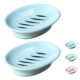 BIZHUA 2 Pack Soap Dish Bar Soap Holder Soap with Drip Tray for Shower, 2*Soap Box