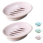 BIZHUA 2 Pack Soap Dish Bar Soap Holder Soap with Drip Tray for Shower, 2*Soap Box