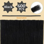 Black Pipe Cleaners for Hair, Pipe Cleaners, 100 PCS Black Pipe Cleaners for Locs Chenille Stems Pipe Cleaners Craft Supplies for Wig Weaving DIY Halloween Decorations