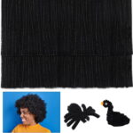 Black Pipe Cleaners for Hair, Pipe Cleaners, 100 PCS Black Pipe Cleaners for Locs Chenille Stems Pipe Cleaners Craft Supplies for Wig Weaving DIY Halloween Decorations