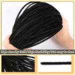 Black Pipe Cleaners for Hair, Pipe Cleaners, 100 PCS Black Pipe Cleaners for Locs Chenille Stems Pipe Cleaners Craft Supplies for Wig Weaving DIY Halloween Decorations