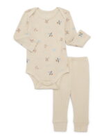 Bliss by Garanimals Baby Boys or Girls Ribbed Cotton Bodysuit and Leggings Set, 2-Piece, Sizes 0-12 Months