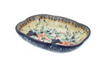 Blue Rose Polish Pottery Blue Butterfly Soap Dish