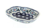 Blue Rose Polish Pottery Blue Violet Soap Dish