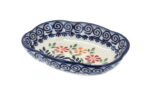 Blue Rose Polish Pottery Garden Bouquet Soap Dish