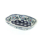 Blue Rose Polish Pottery Red Daisy Soap Dish