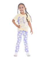Bluey Toddler Girls Graphic Tee and Flare Leggings Set, 2-Piece, Sizes 12M-5T