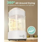 Bottle Sterilizer and Dryer for Baby Bottles, Electric Steam Sterilization Machine,Pacifiers, Pump Parts,Toys White
