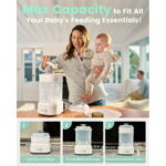 Bottle Sterilizer and Dryer for Baby Bottles, Electric Steam Sterilization Machine,Pacifiers, Pump Parts,Toys White