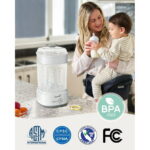 Bottle Sterilizer and Dryer for Baby Bottles, Electric Steam Sterilization Machine,Pacifiers, Pump Parts,Toys White