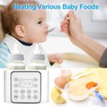 Bottle Warmer,Double Bottle Warmer with Appointment &Timer,6-in-1 Fast Baby Food Heater & Defrost