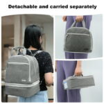 Breast Pump Bag, Spectra Pump Backpack, Pumping Bag for Working Mom, Compatible with Spectra S1, S2, Grey