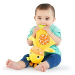 Bright Starts Snuggle & Teethe Plush Teether Toy - Giraffe, Infants Ages 0 Months +