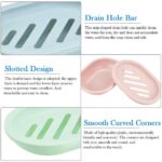BUZIFU Soap Dish Case Holder Saver 4 Pack Bathroom Soap Dishes Box with 4 Colors Plastic Shower Soap Holder for Bathroom,Kitchen,Shower Room to Keep the Soap...