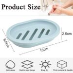 BUZIFU Soap Dish Case Holder Saver 4 Pack Bathroom Soap Dishes Box with 4 Colors Plastic Shower Soap Holder for Bathroom,Kitchen,Shower Room to Keep the Soap...